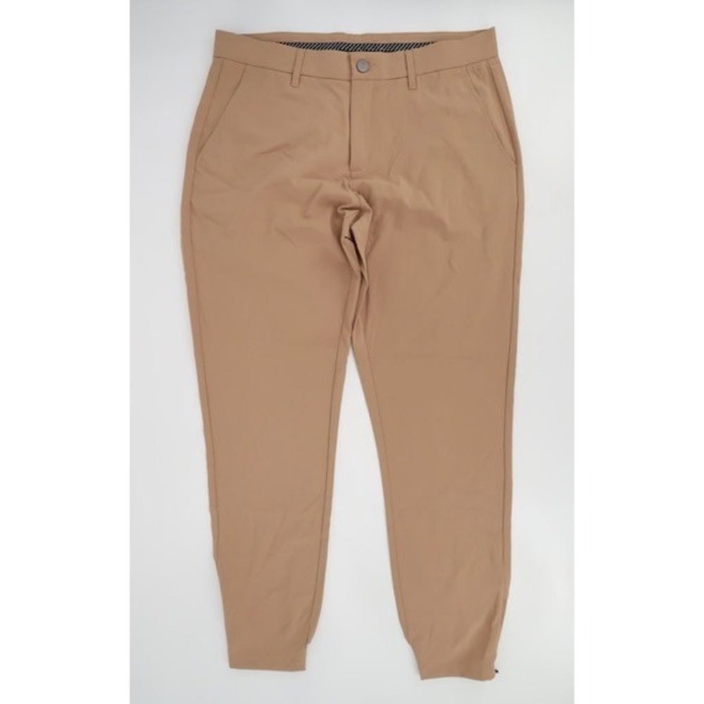 Primo Golf Joggers Mens 34 Regular Tan Tapered Ankle Zip Performance Pants